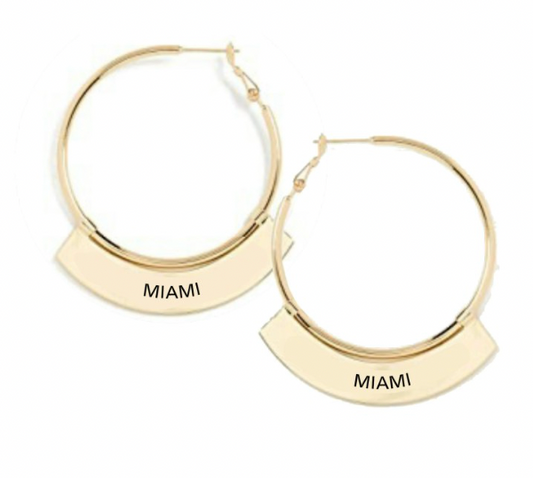 University of Miami Weller Earrings