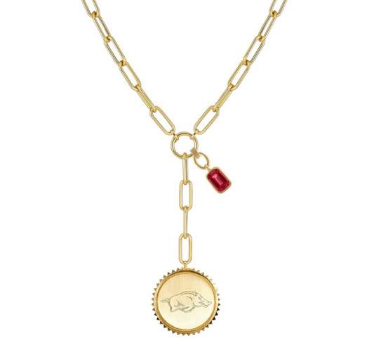 Arkansas Razorbacks Sedum Necklace